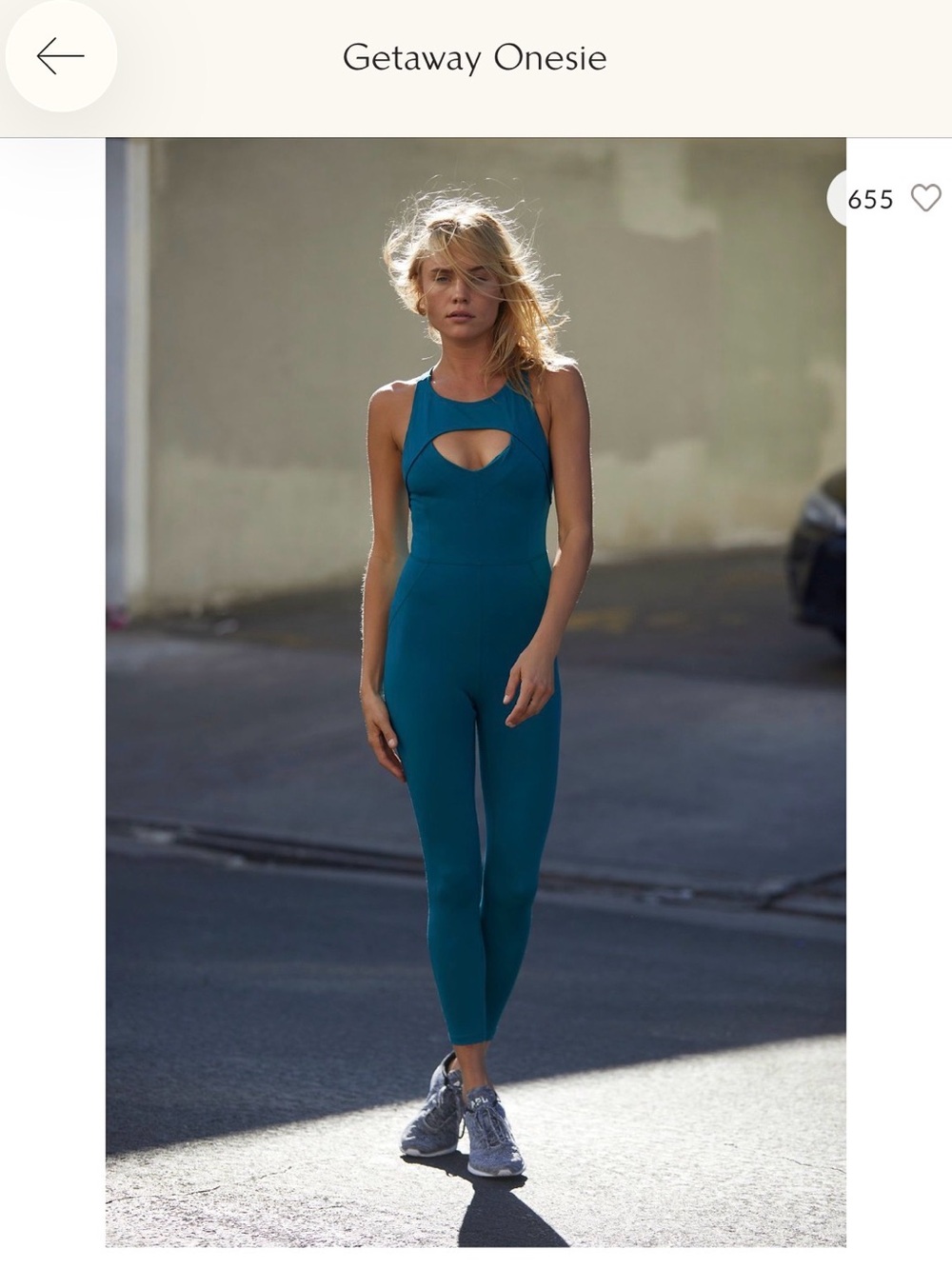 FP Movement by Free People Teal Cutout Racerback Jumpsuit